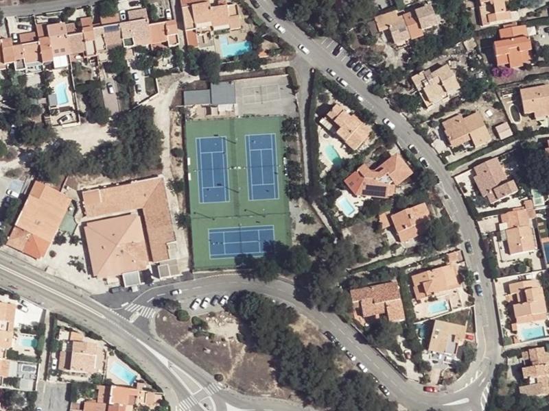 Vue aérienne de Club de Tennis