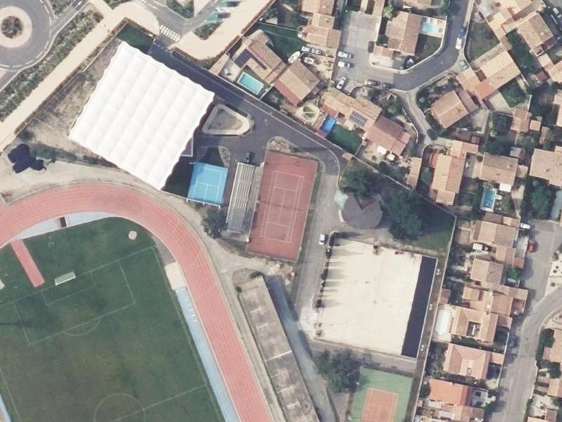 Vue aérienne de Stade des Molières