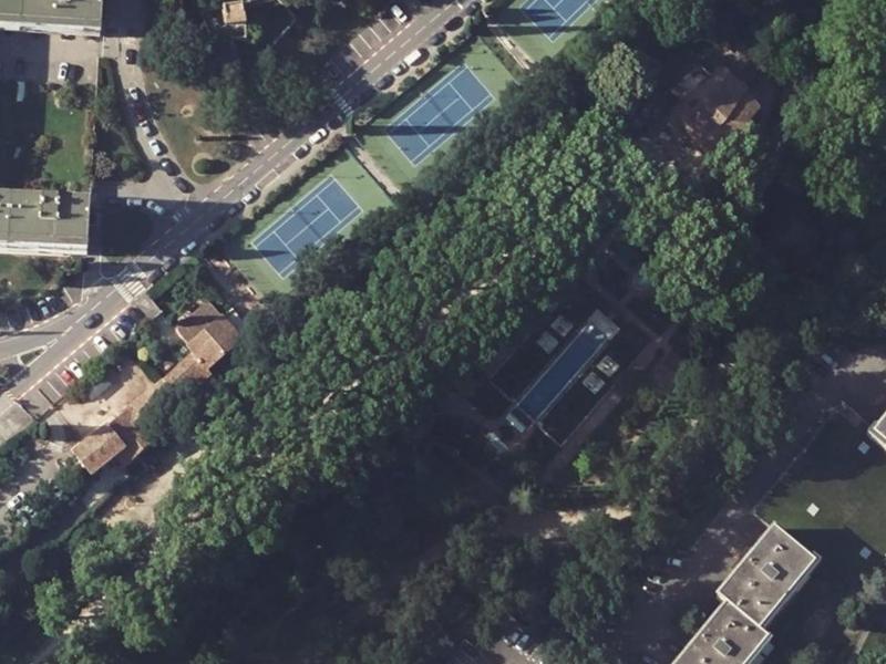 Vue aérienne de Tennis Club d’Aygosi