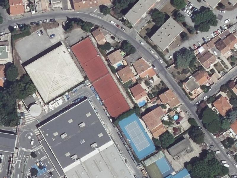 Vue aérienne de Tennis Club de la Rose
