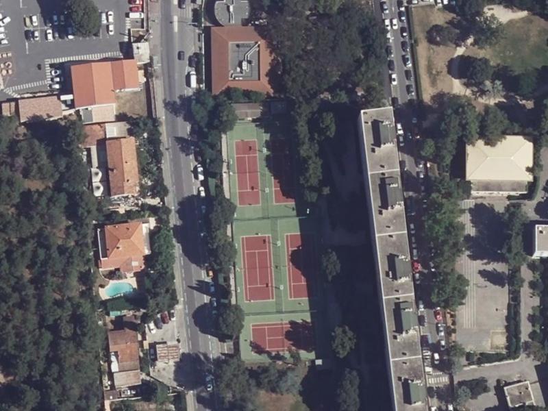 Vue aérienne de Tennis Club La Rouvière