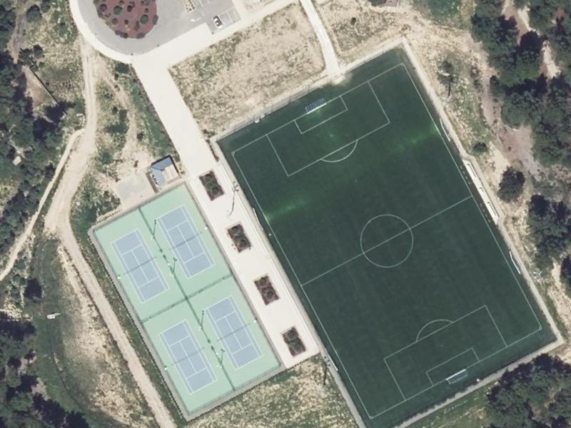 Vue aérienne de Tennis Club
