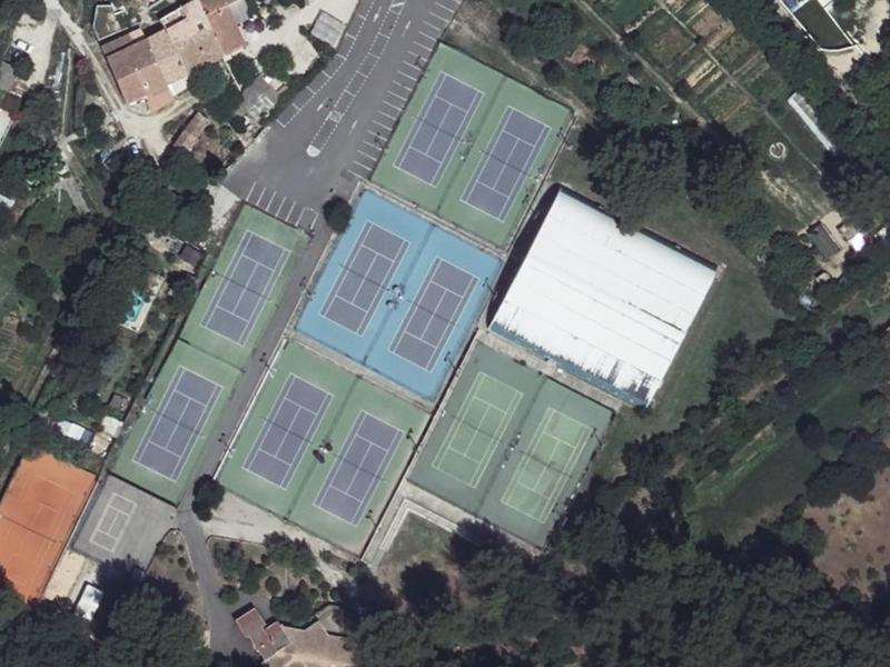 Vue aérienne de Tennis Club Aubagnais (Section Padel)