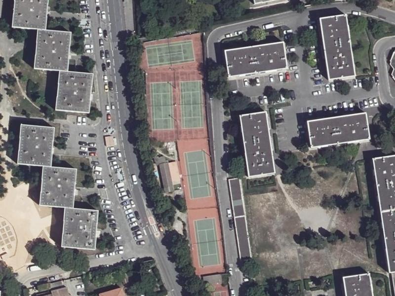 Vue aérienne de Tennis Gallia