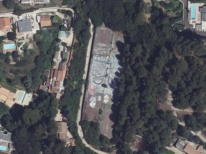 Vue aérienne de Tennis La Genetiere