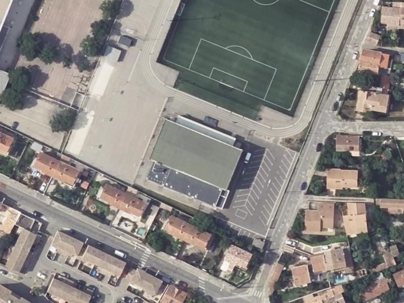 Vue aérienne de Tennis Mistral (SNCF)