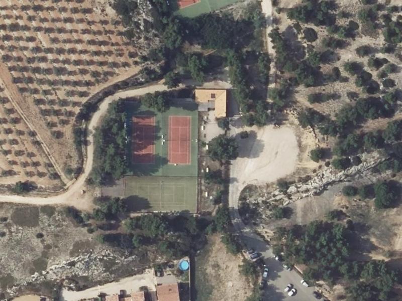 Vue aérienne de Tennis Sainte-Rosalie