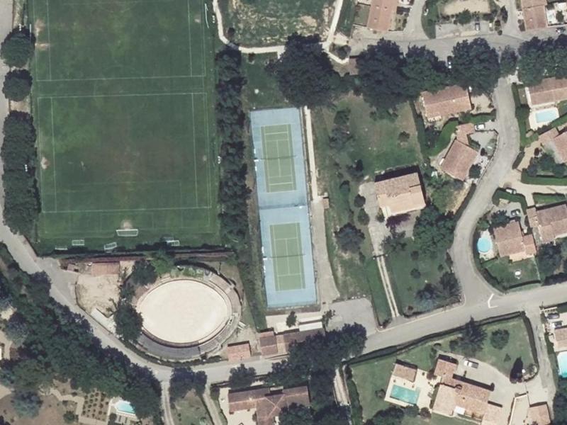 Vue aérienne de Terrains de Tennis